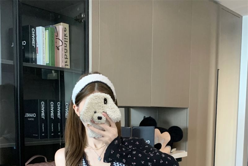 SamplePlaid Panel Crop Cami Top / Floral Print Cardigan / Mini Dress