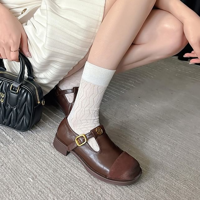 Pumps Heel Mary Cap Block Jane Toe