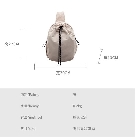 Backpack Drawstring Multi-Pocket