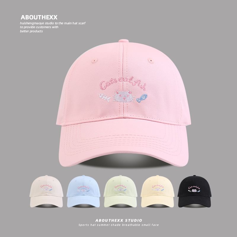 Cartoon Lettering Embroidered Baseball Cap