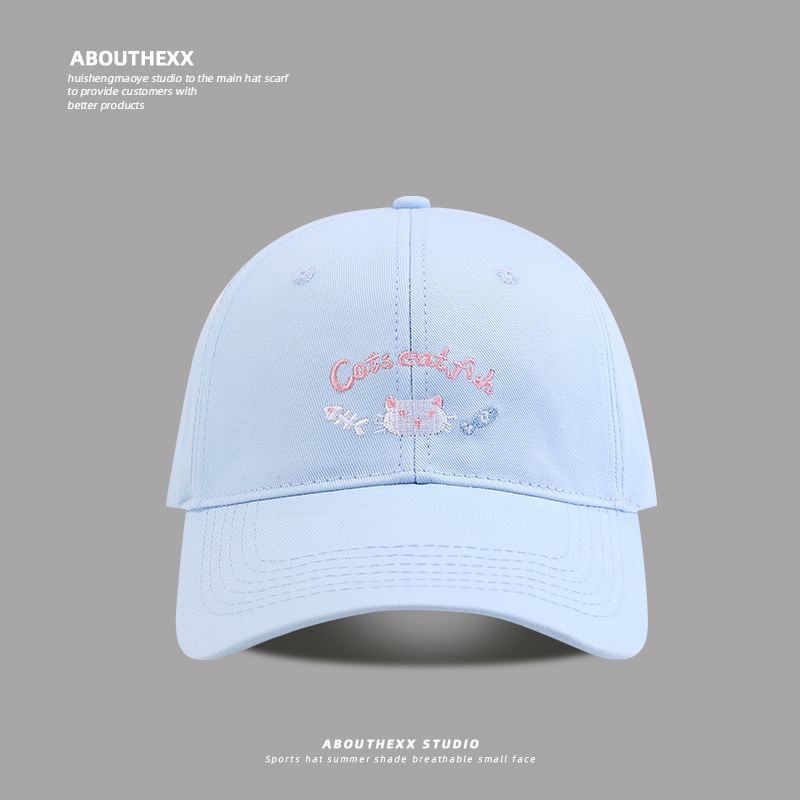 Cartoon Lettering Embroidered Baseball Cap