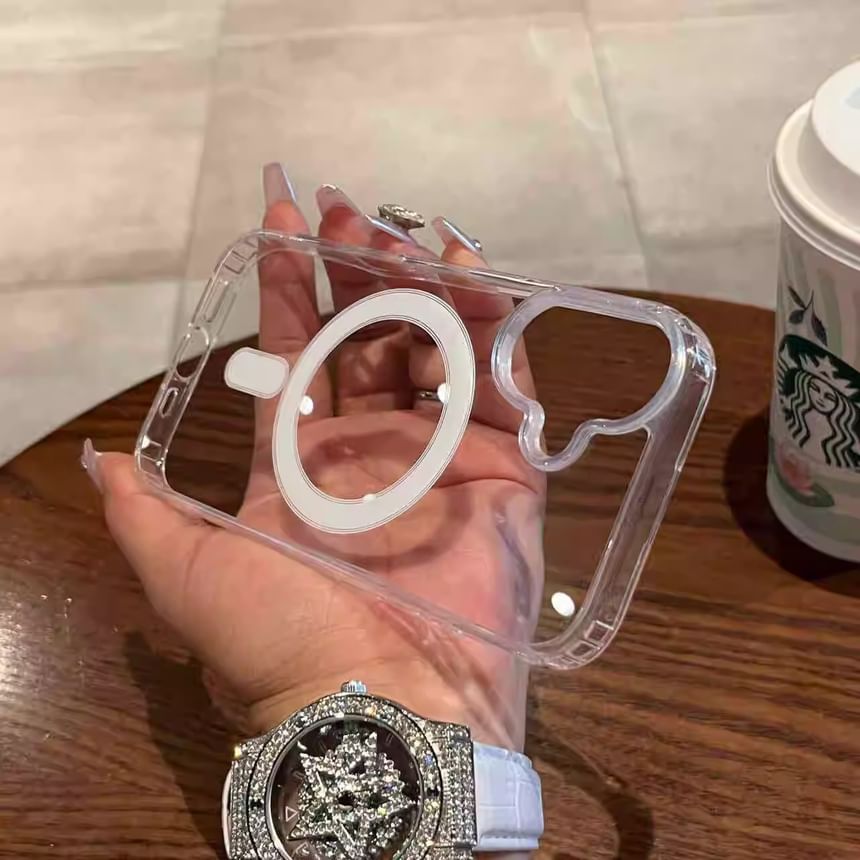 (Compatible Case with Magnetic MagSafe) Transparent Phone