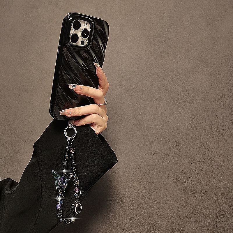 Phone Butterfly Crystal Faux Strap
