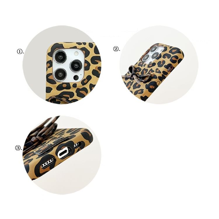 Leopard Case Bow Print Phone