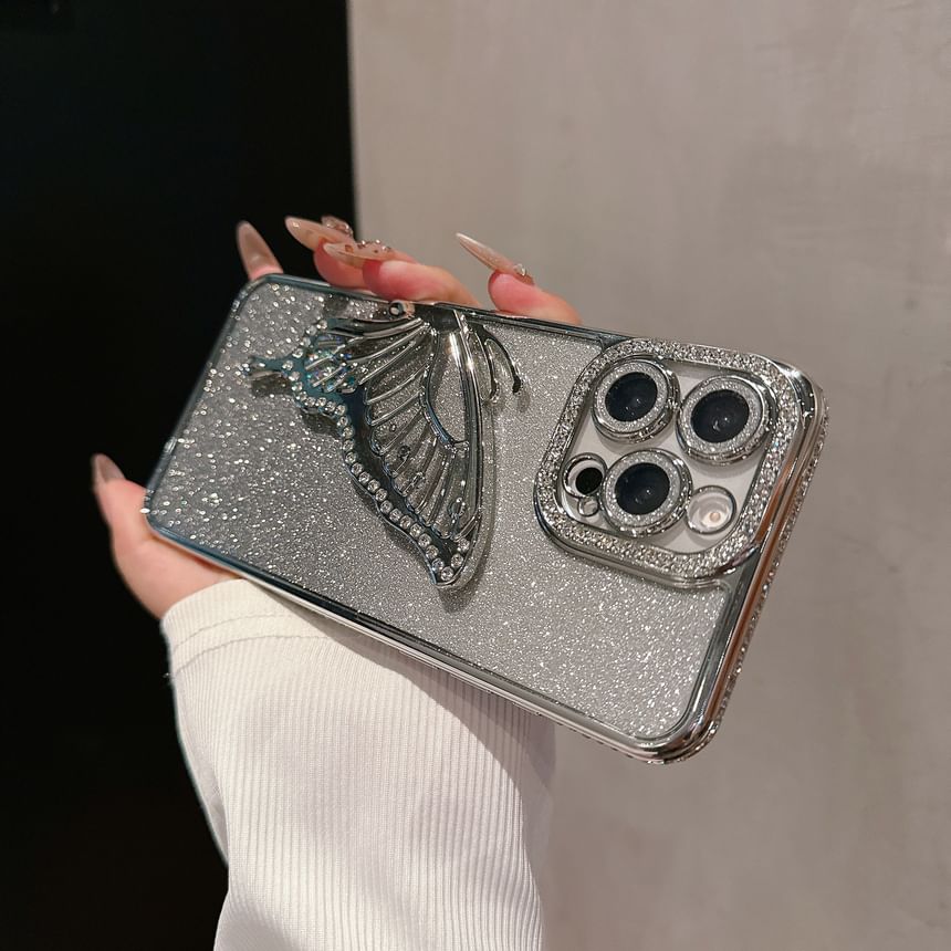 Stand Phone Embellished Case Butterfly