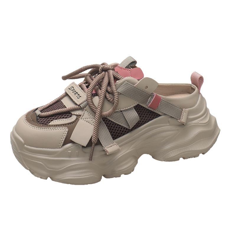Sneakers Platform Lace-Up Lettering