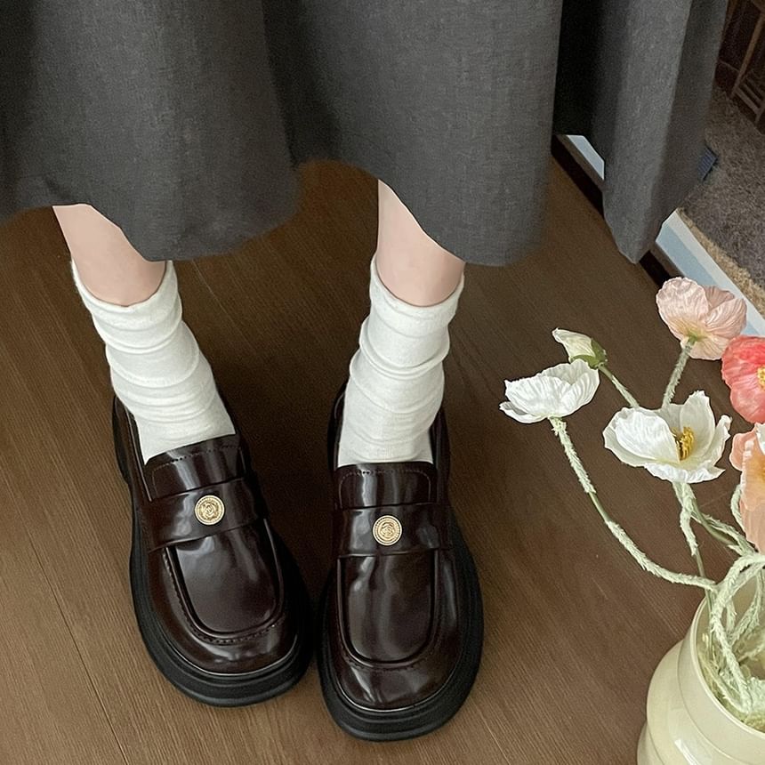 Penny Loafers Platform Buckled