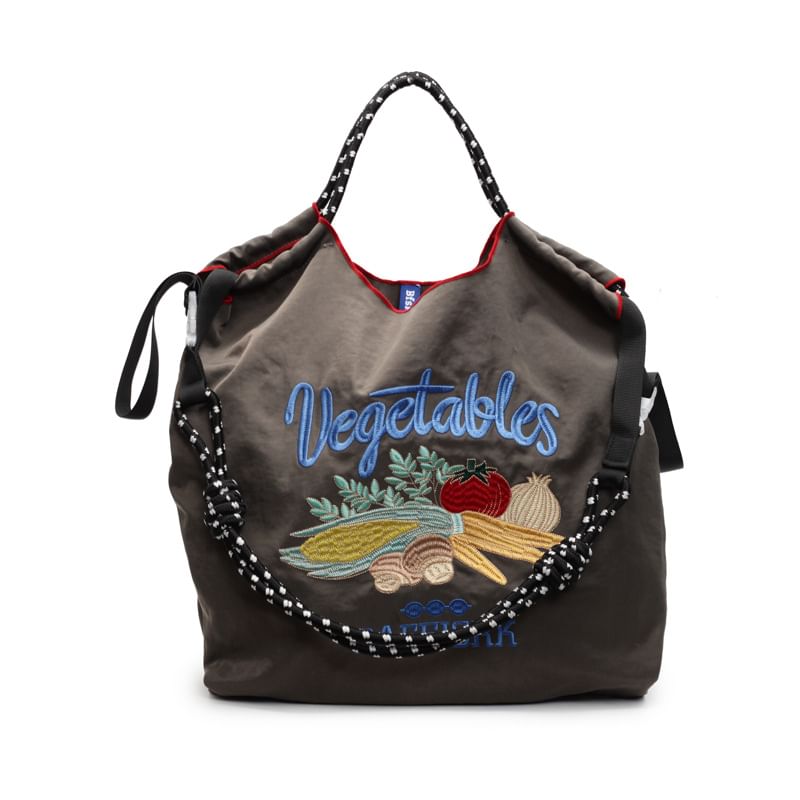 Sample Vegetable Embroidered Tote Bag