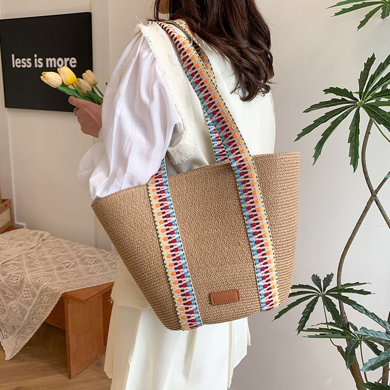 Sample Woven Pattern Strap Tote Bag