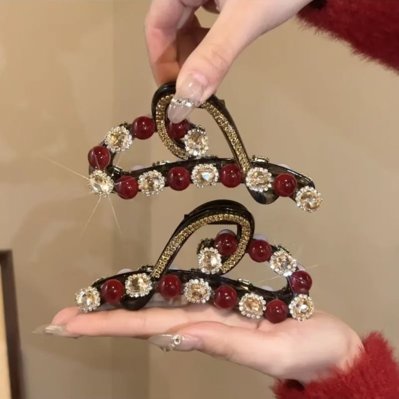 Wholesale Sample Bead Heart Claw Rhinestone Hair