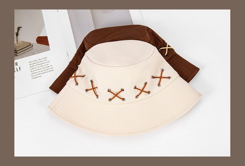 Cross Patterned Bucket Hat