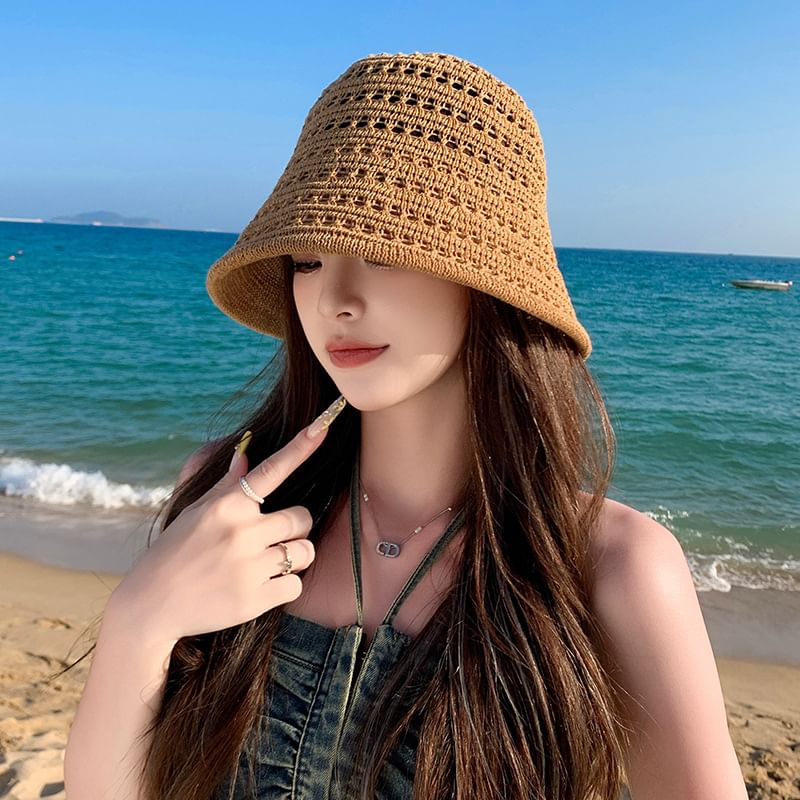 Plain Straw Cloche Hat