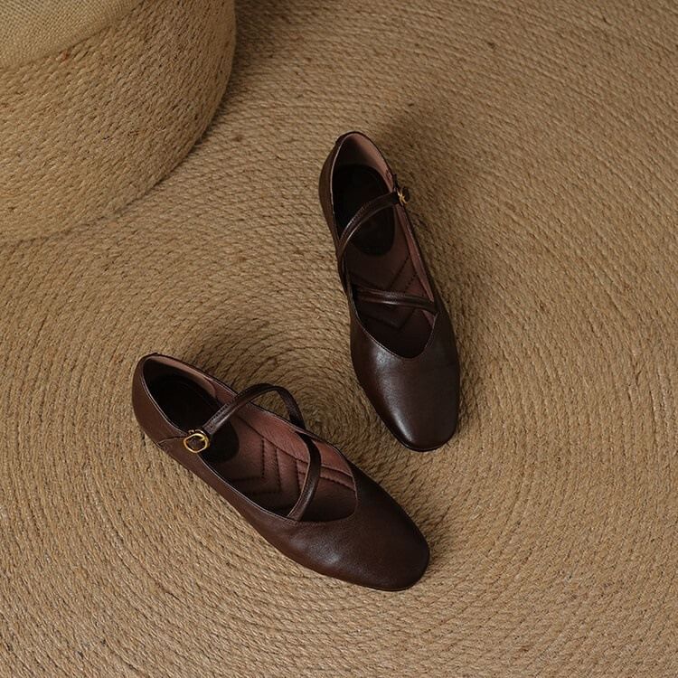 Faux Leather Pointed Flats