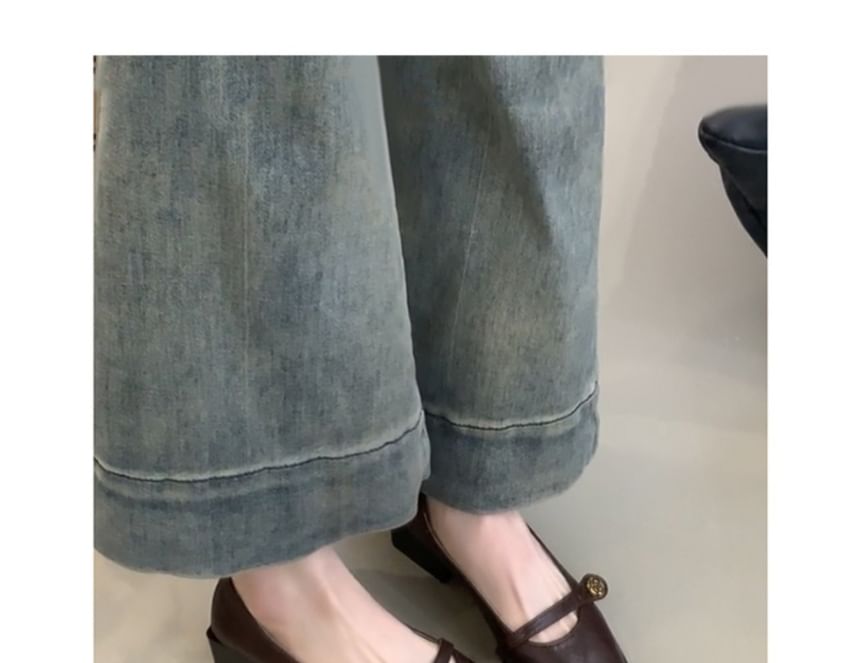 Low Heel Pointed Mary Jane Pumps