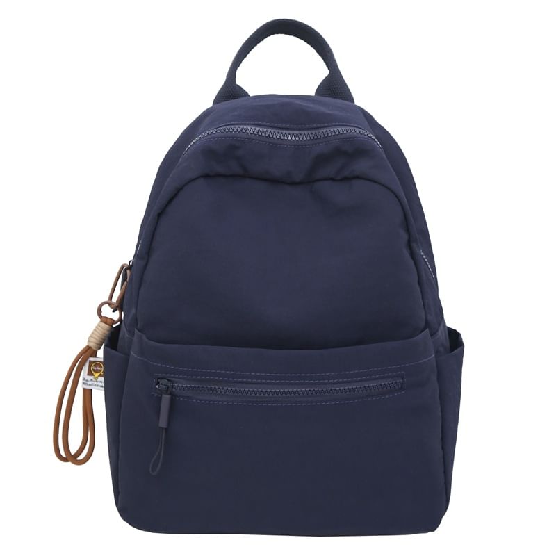 Sample Set: Plain Nylon Laptop Backpack + Bag Charm