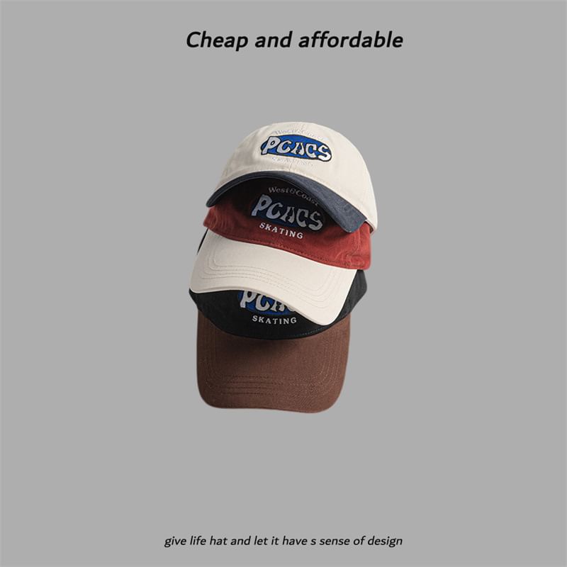 Letter Two-Tone Cap Embroidered