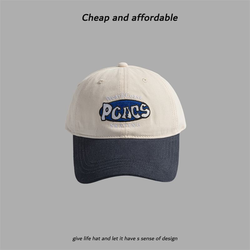 Letter Two-Tone Cap Embroidered