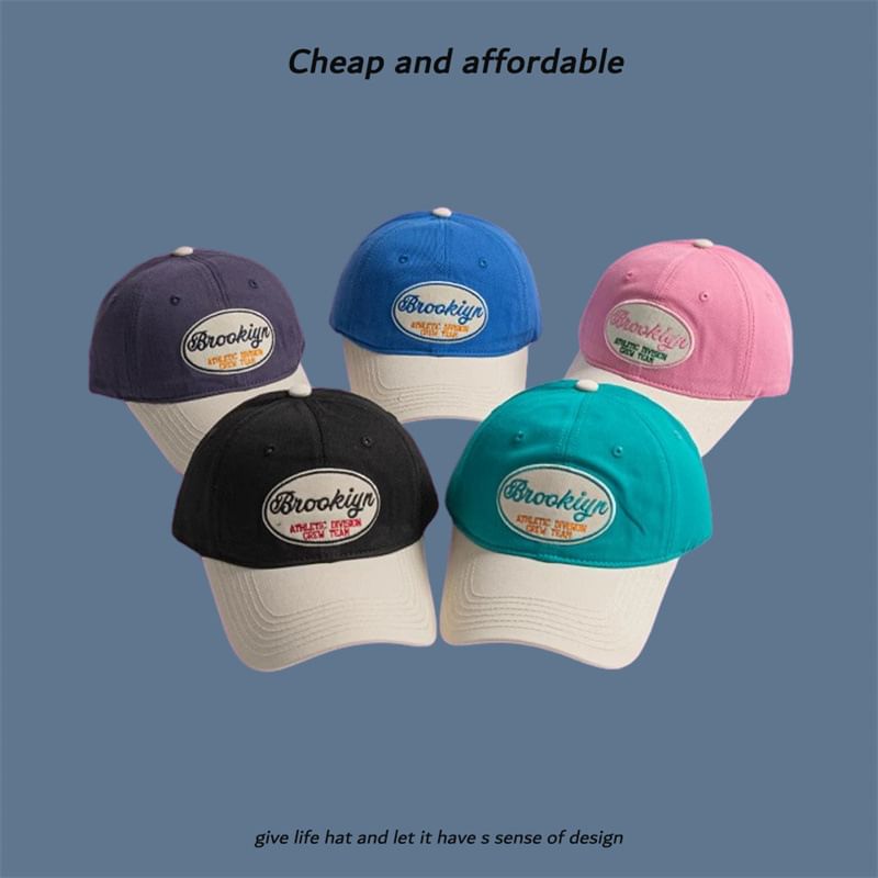 Embroidered Two-Tone Cap Letter