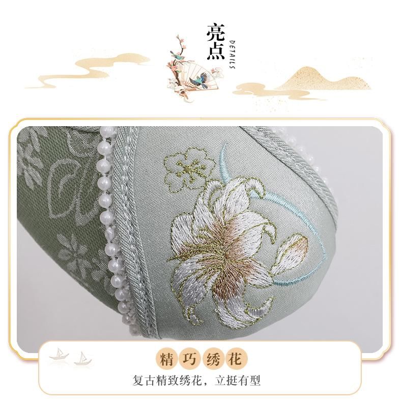 Floral Shoes Heel Wedge Embroidery