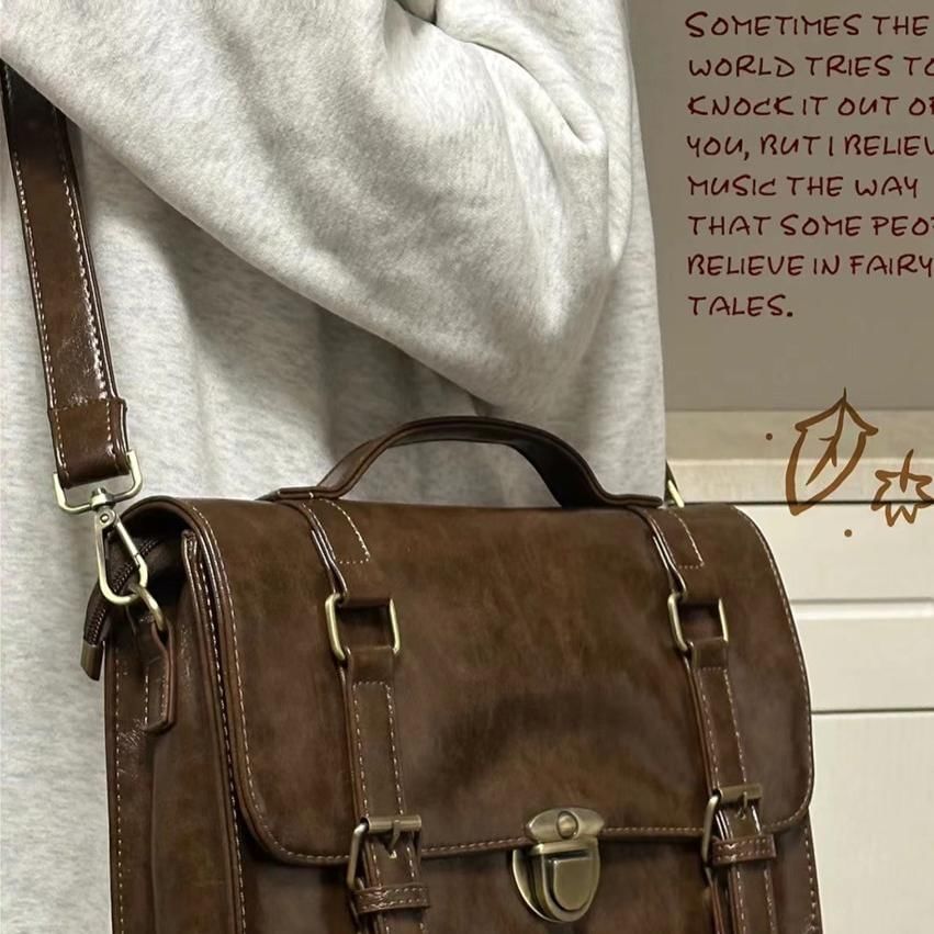 Bag Satchel Faux Plain Leather