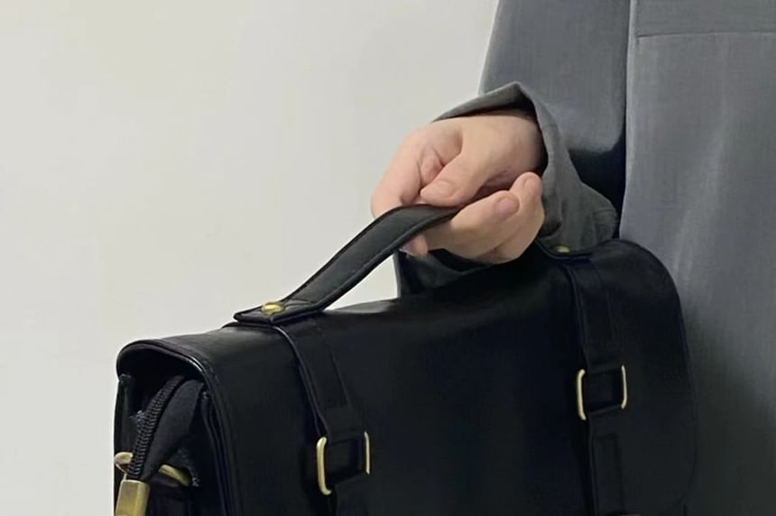 Bag Satchel Faux Plain Leather