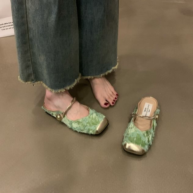 Toe Jane Cap Mules Mary