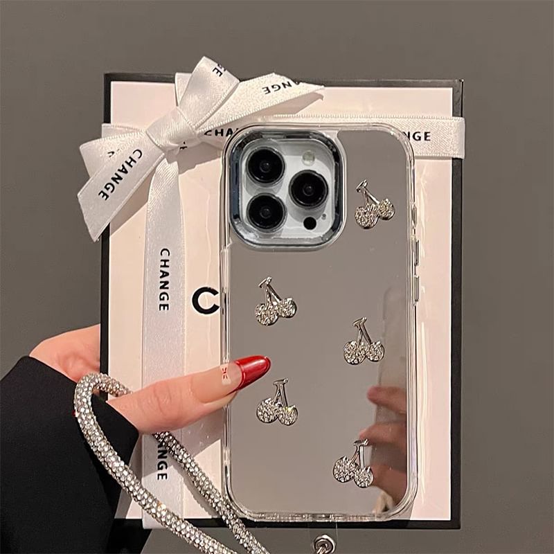 Phone / Mirrored Cherry Set Strap Case