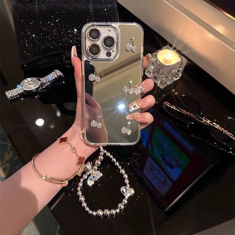 Strap / Cherry Case Set Mirrored Phone
