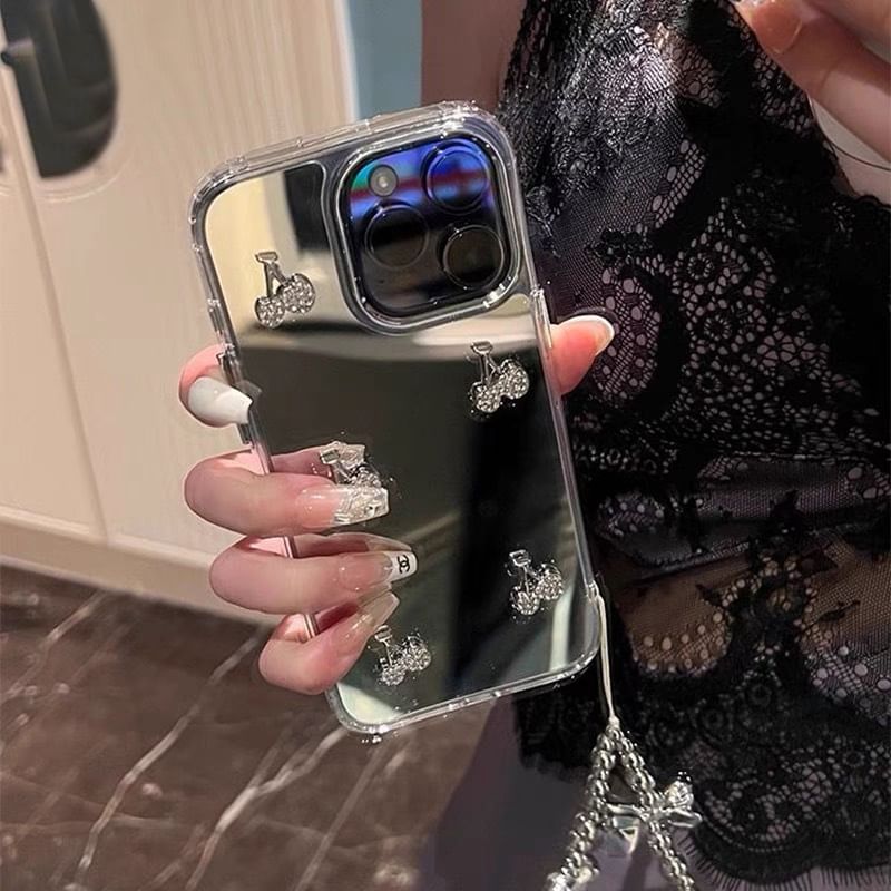 Strap / Cherry Case Set Mirrored Phone