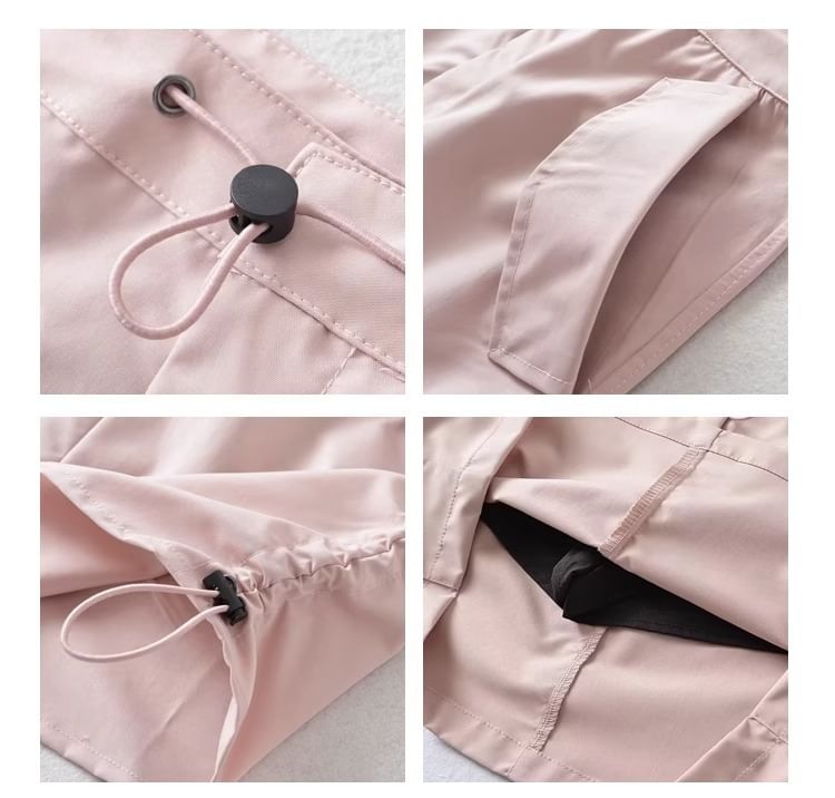 Waist Plain A-Line Skirt High Mini