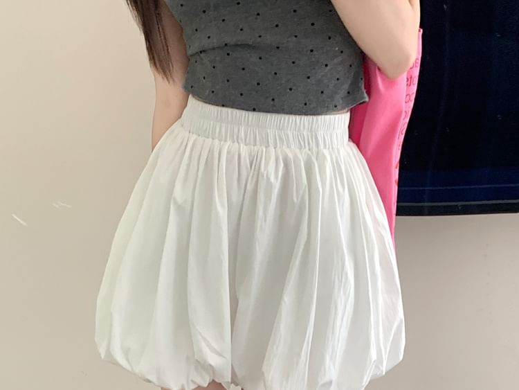 High Shorts Waist Plain Bubble