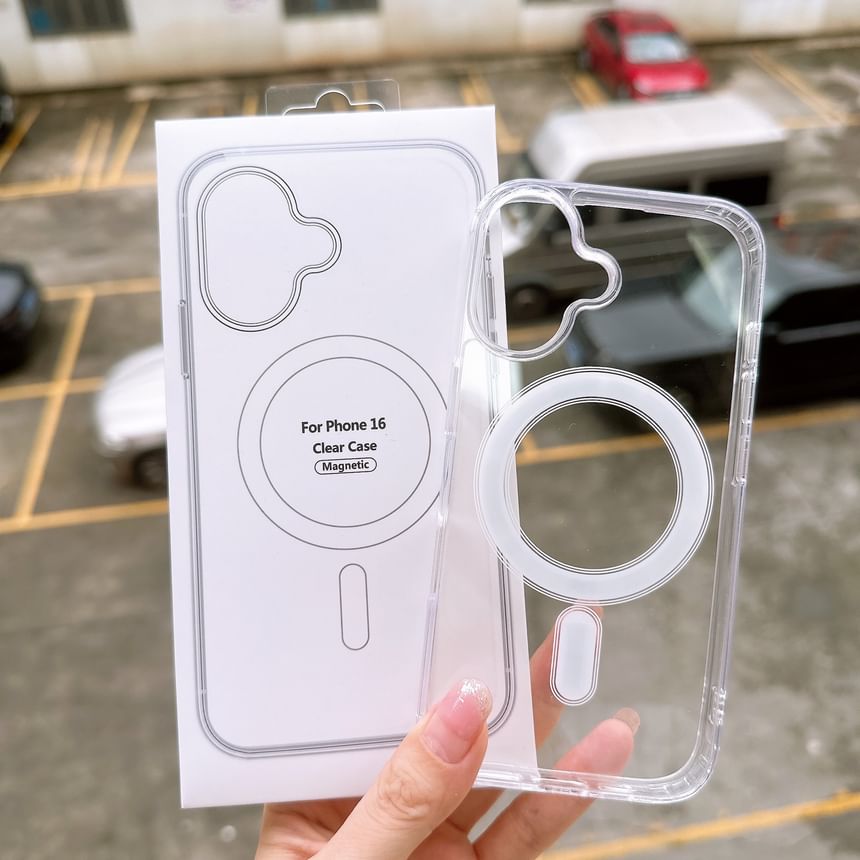 Magnetic Transparent Case Phone MagSafe) with (Compatible