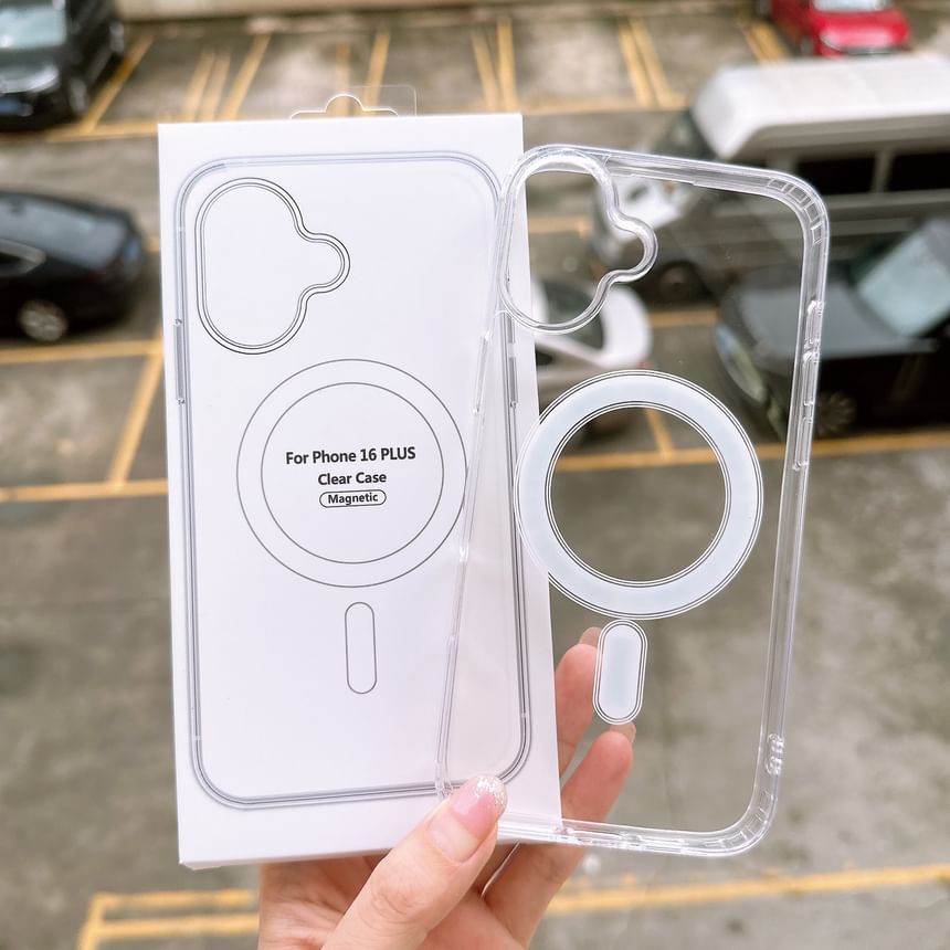 Magnetic Transparent Case Phone MagSafe) with (Compatible