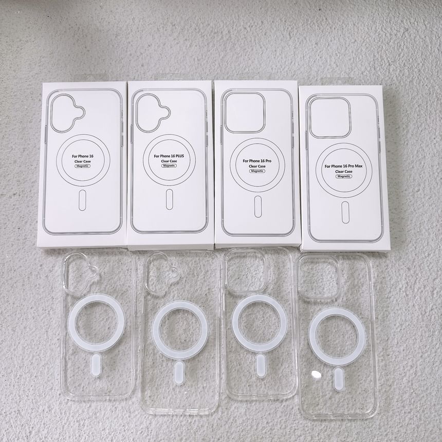 Magnetic Transparent Case Phone MagSafe) with (Compatible