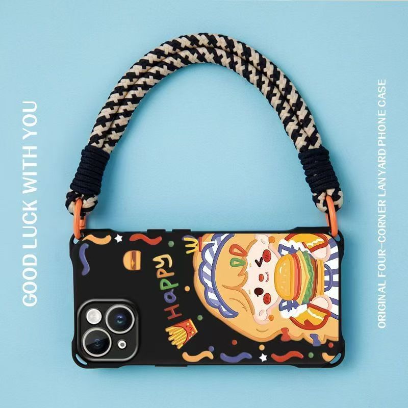 Lanyard Case / Set Strap Phone Burger Girl