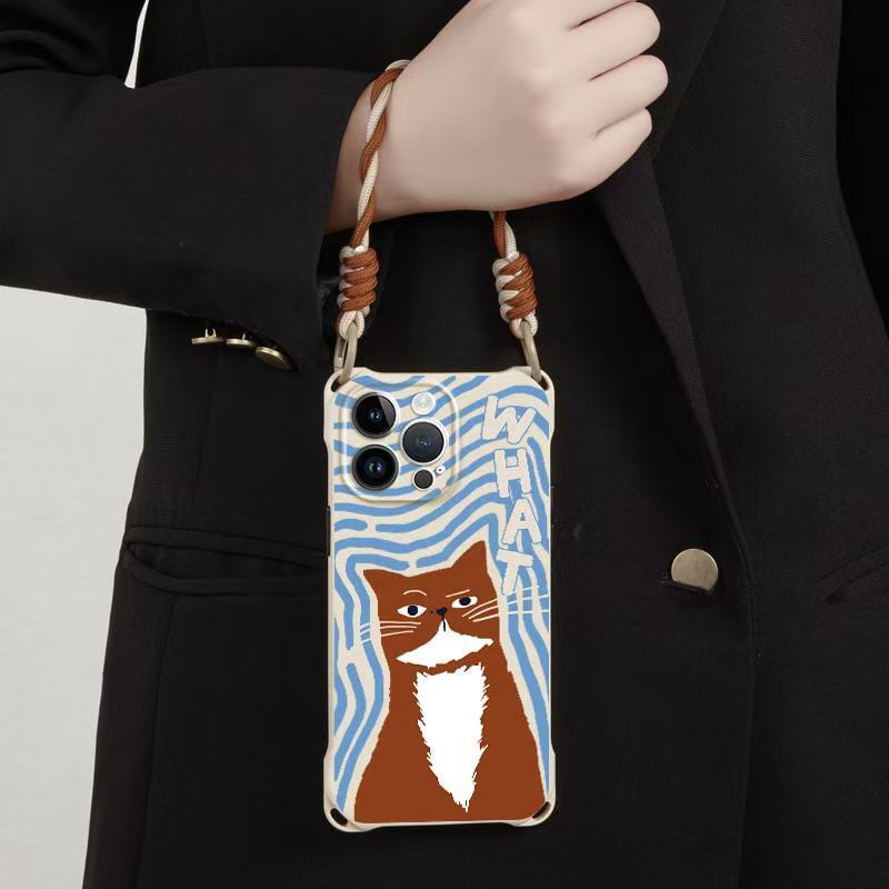 / Case Lanyard Set Cat Phone