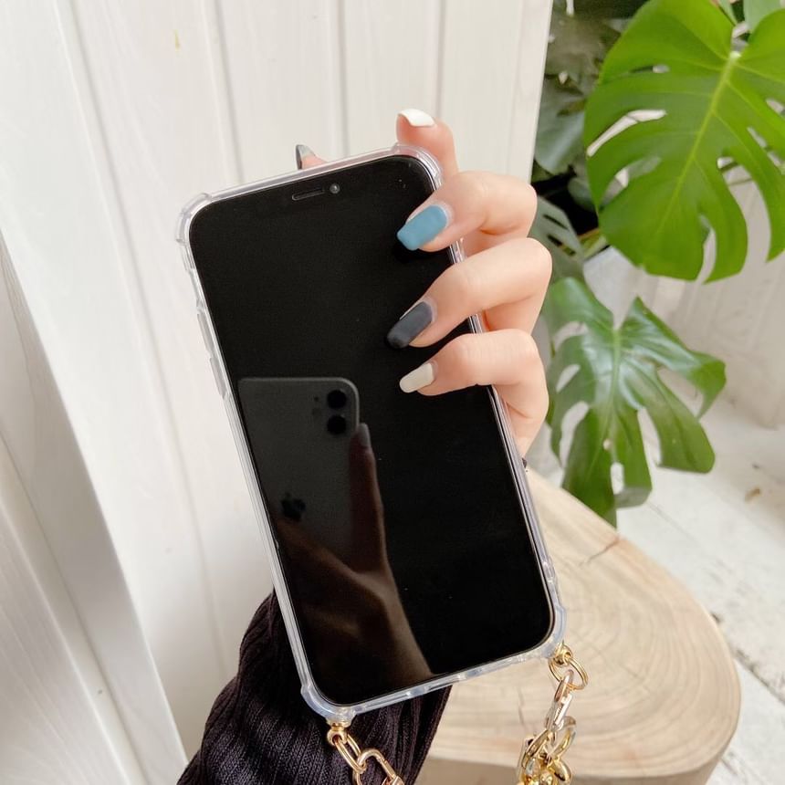 Mirrored Case Strap Phone Chain with