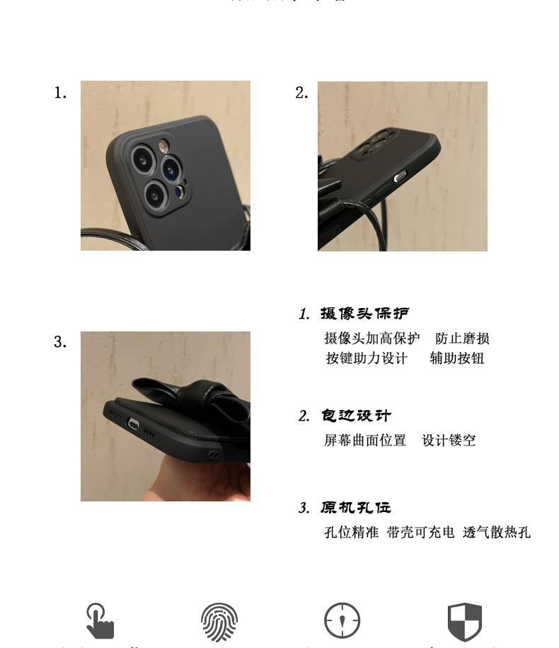 Bow Card Faux Lanyard Leather Case Holder Phone with