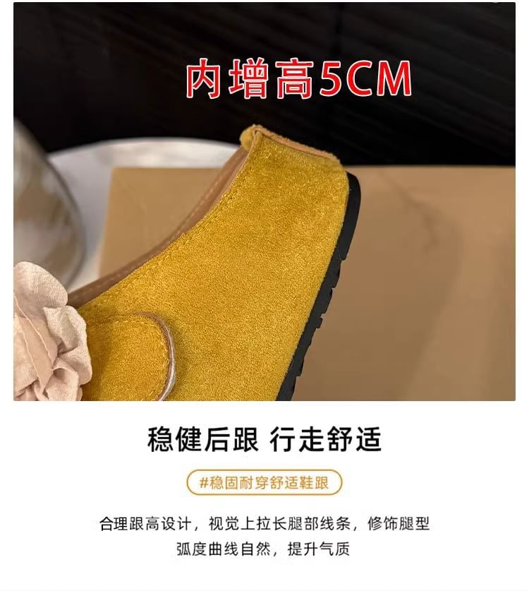 Accent Jane Wedge Floral Leather Mules Hidden Genuine Mary