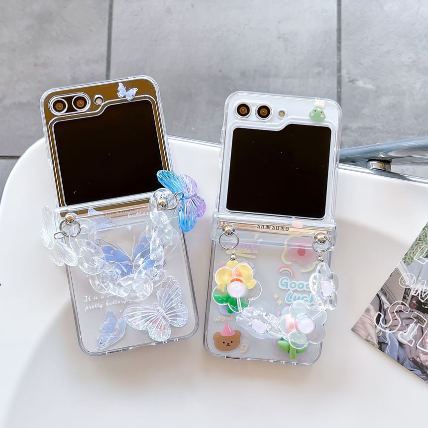 Strap / Phone Set Butterfly Floral Case