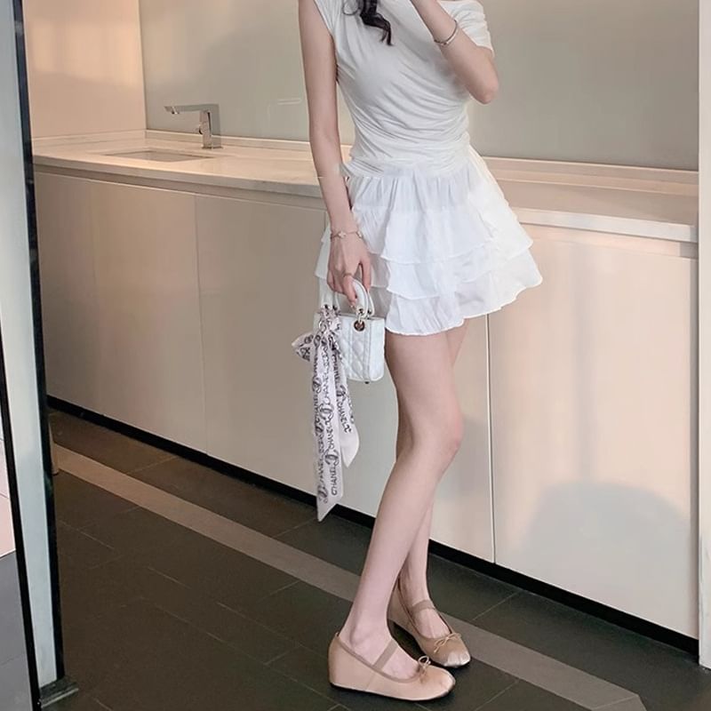 Hidden Jane Round Satin Bow Mary Wedge Toe Mules