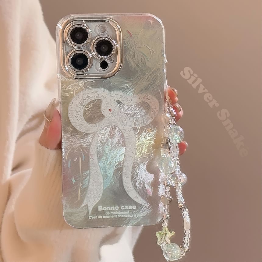 Phone Set Print Case / Bead Snake Strap