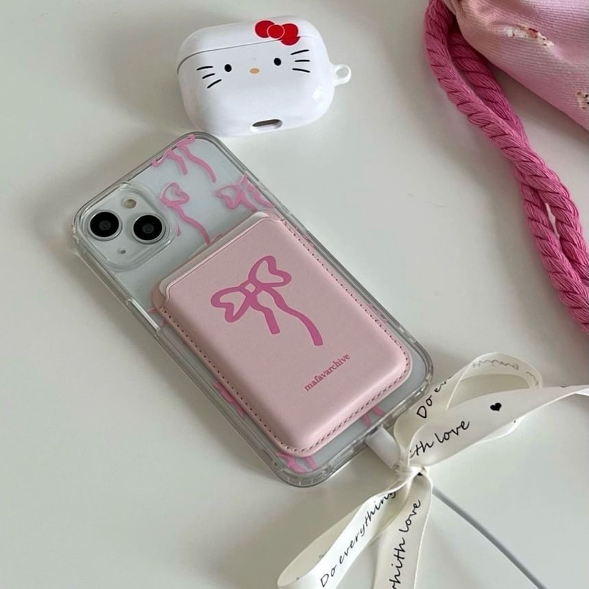 Bow Magnetic (Compatible with MagSafe) Phone Case / Card Holder / Set