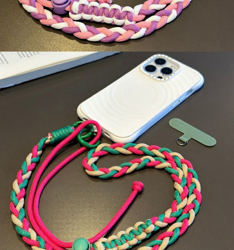 Strap Braided Phone with Lanyard Pad