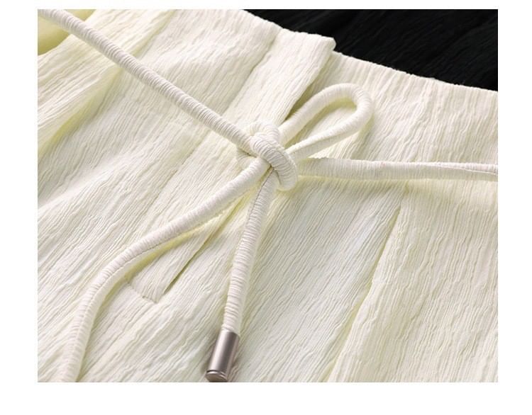 Rise / Slit Tank Top Leg Knot High V-Neck Pants Plain Wide