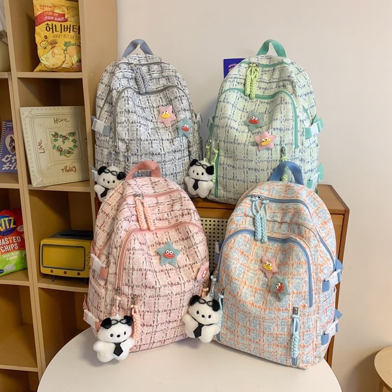 Zip Backpack Plaid