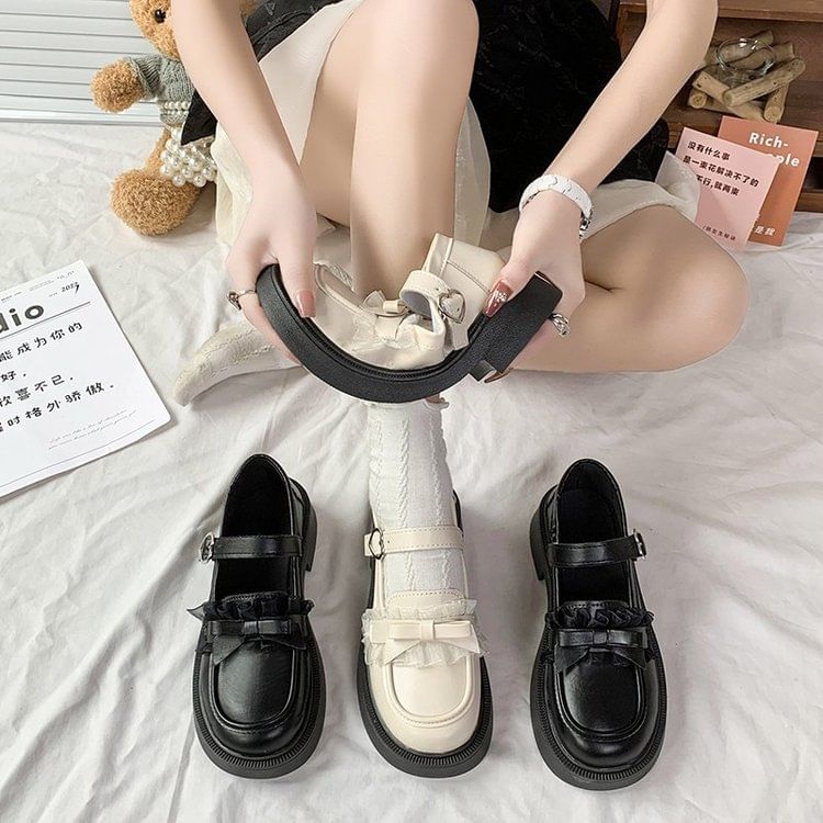 Shoes Bow Mary Jane Platform