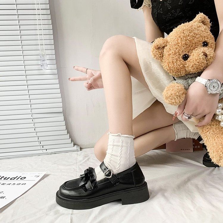 Shoes Bow Mary Jane Platform