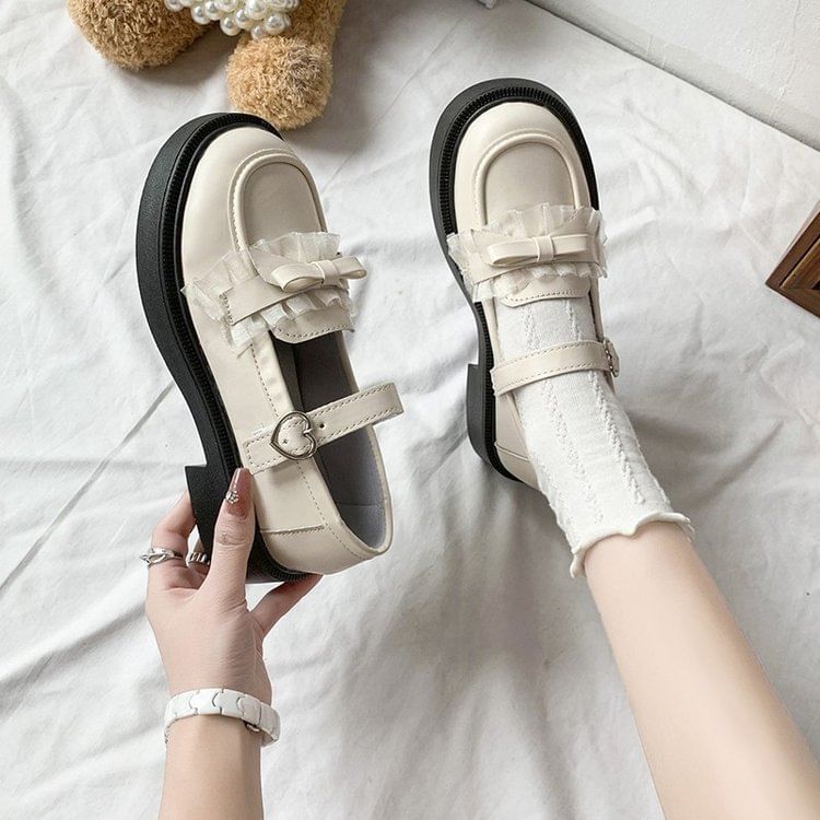 Shoes Bow Mary Jane Platform