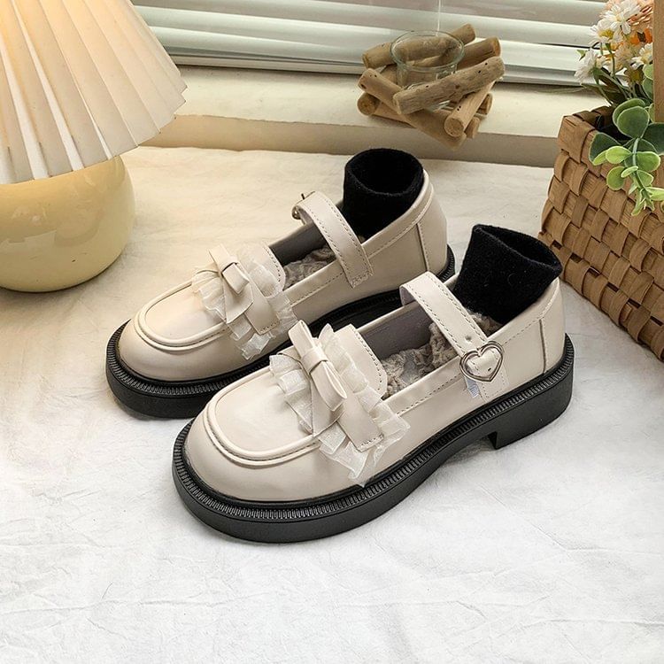 Shoes Bow Mary Jane Platform